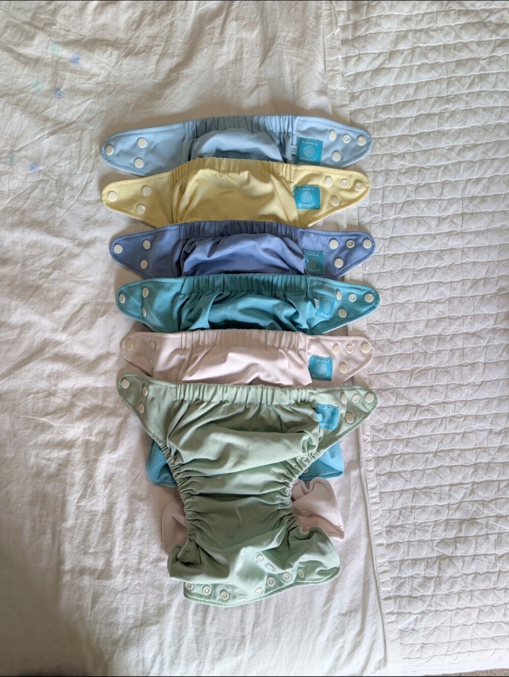 Charlie Banana Cloth Diapers 6 Pack In Pastels
